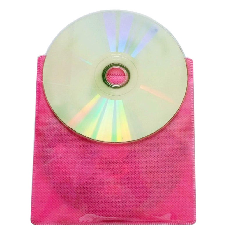 HAPLIVES CD/DVD/BluRay Sleeves,Double-Sided Refill Plastic Sleeve for CD and DVD Storage Binders,100 Pack (Pink) - Image 3